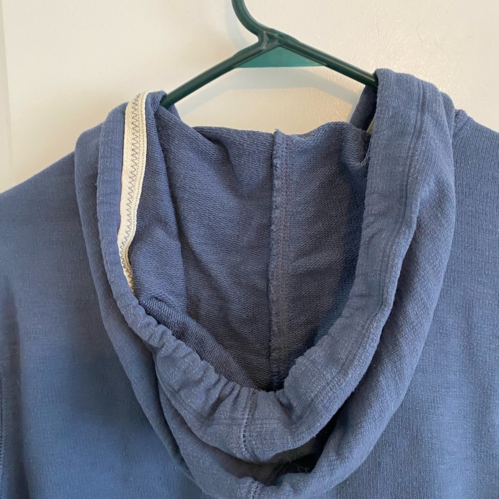 LL Bean Indigo Full-Zip Organic Cotton Lightweight Hoodie - Picture 9 of 9
